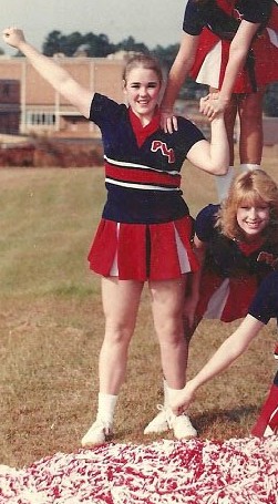 Marley Gibson cheerleading in her youth